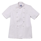 260 GSM 100% Cotton Stand Up Collar Half Arm Twill Feed Off Arm White Chef Uniform