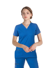 180 GSM Spandex Short Sleeve L Women Plain Woven Scrubs Medical Uniform Wrinkle-free