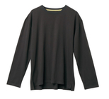 Men Black 160gsm Casual Sport Long Sleeve Knitted Shirt