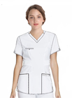 Customized Short Sleeve 42% Polyester Nurse Medical Uniform Antimicrobial Wrinkle-free