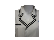160 GSM T/C 42% 55% Spandex 3% Lapel White Medical Suit Antimicrobial Wrinkle-free