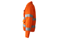 CVC 55% Cotton 45% Polyester 245 GSM Orange Reflective Jacket Three Flap Pockets