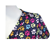 150G Short Sleeve Scrub Top Printed Women Polyester 93% Spandex 7%