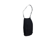 190 GSM 100% Polyester Women Pleated Skirt With Adjustable Straps And Buckles