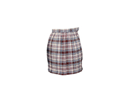 190G Dress & Skirt Women short pleated mini skirt Checked Pattern Elastic Band