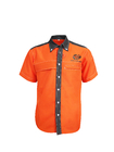 200GSM Men T-SHIRT & POLO 65 Polyester 35 Cotton T Shirts Orange Contrast Black