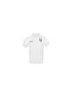 100% Polyester Men White Short Sleeve Polo Shirts With Embroidery LOGO