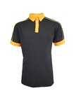 180GSM 100% Polyester T-SHIRT & POLO For Men Color Orange Contrast Black