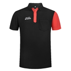 M to 3XL Mens Polo T Shirt V Neck Color Red Contrast Black