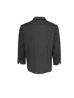 240G Black Chef Jacket Long Sleeve Polyester 65% Cotton 35% With Red Pipings