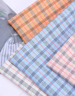 220 GSM Yarn Dyed Fabrics 87% Polyester 10% Viscose 3% Spandex Check Fabrics