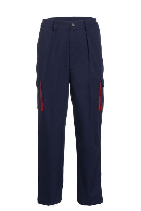 Polyester / Cotton Pant Workwear With Two Baggy Patch Out-seam Pocket
