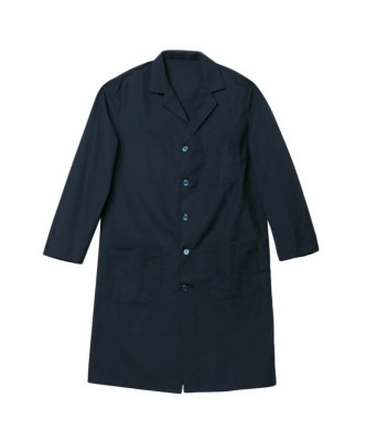Placket Buttons Long Collar Suit Anti Static Black Work Clothes