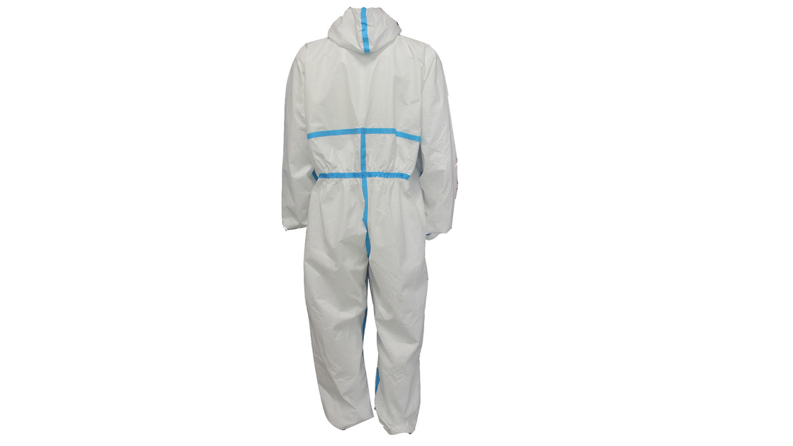 63GSM Disposable Protective coveralls With Plyester Thread