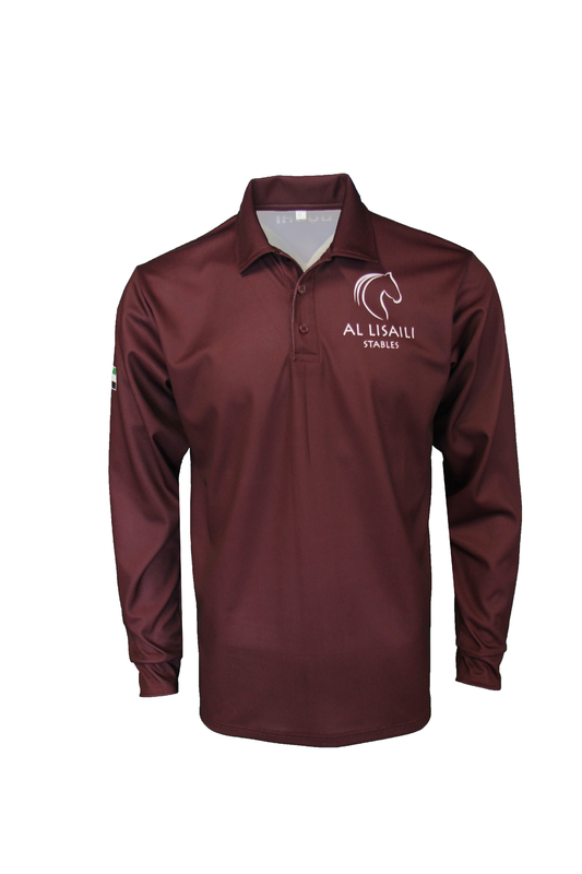 180GSM Lapel Collar Long Sleeve Men Burgundy Shirt With Buttons Sublimation Printing