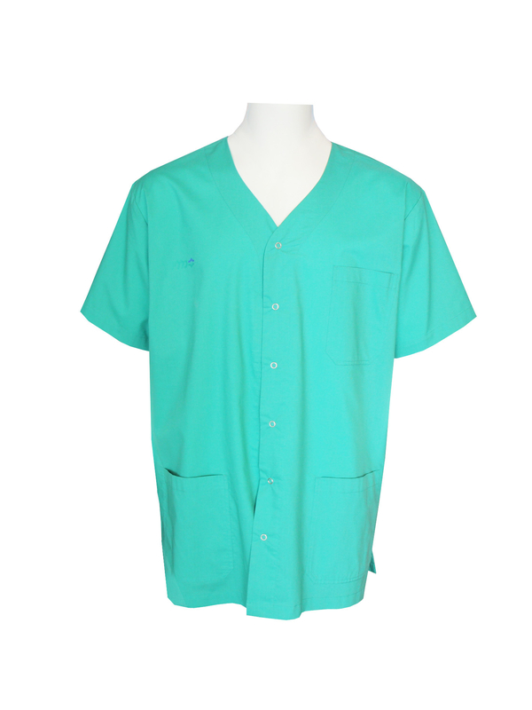 180G V Collar Medical Uniform Scrubs With Snap Buttons On Top Fly