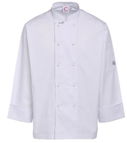 Stand Up Collar White Chef Coat