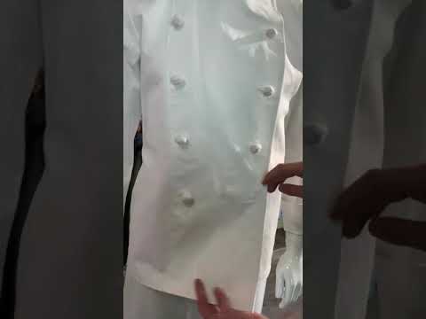 White Unisex Pants Elastic Waist Chef Uniform